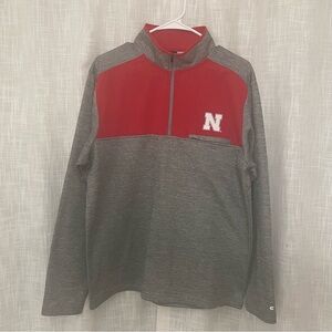 NWOT Nebraska Husker Men’s 1/4 Zip Pullover, Medium